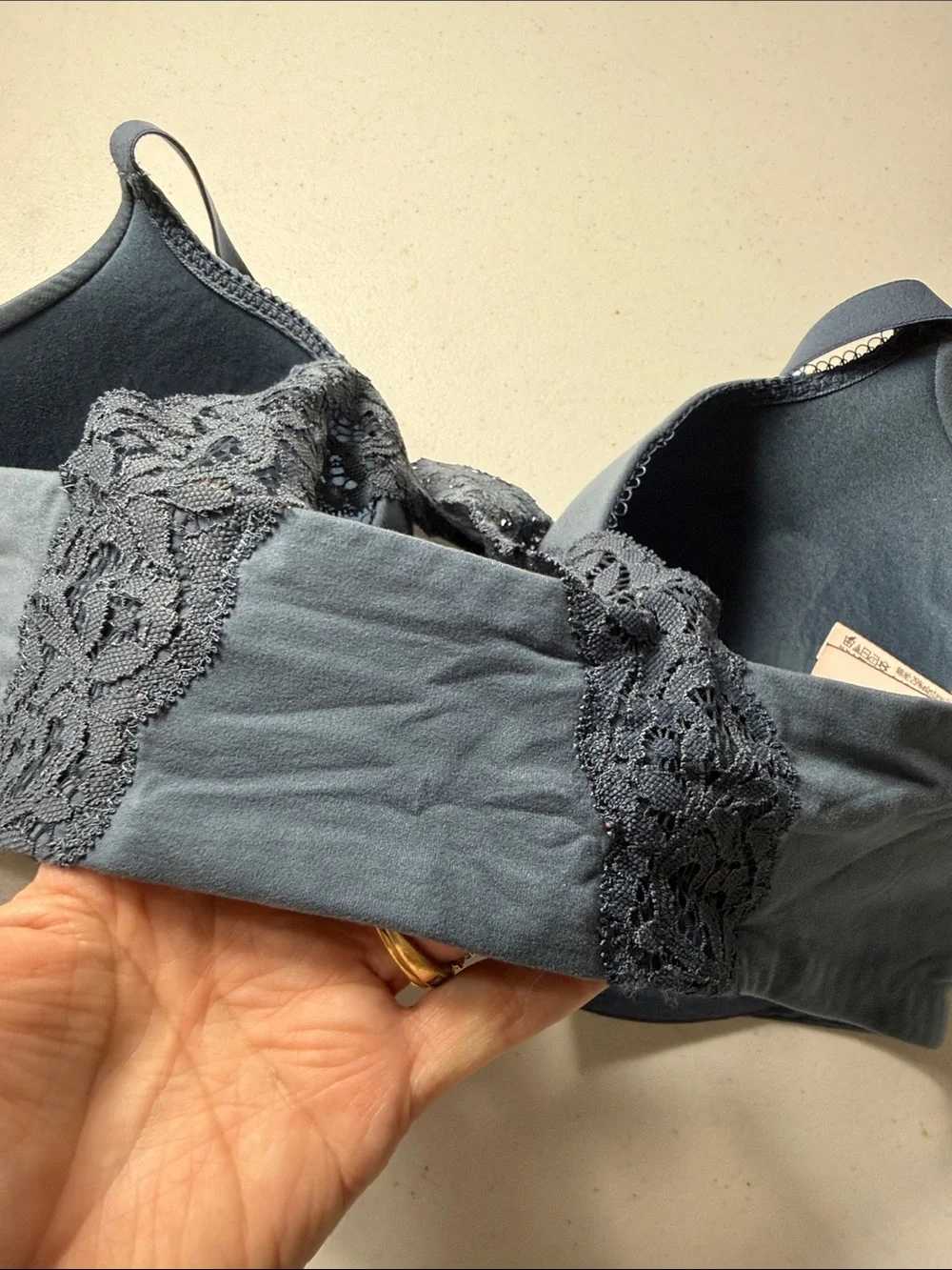 Victoria's Secret Slate Blue Lace-Racerback Padded Bra